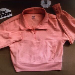 Coral Quarter-Zip Pullover